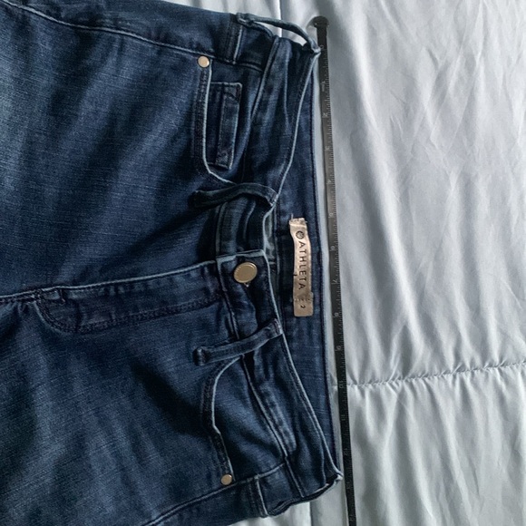 Athleta Dark Wash Blue Denim Skinny Jeans Sculptek Size 2 - Picture 6 of 8